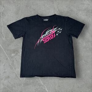 Subaru Racing Motorsports STI Tecnica Y2K Size Large Black T-Shirt